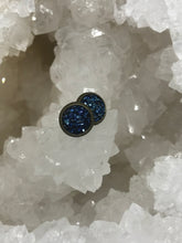 Load image into Gallery viewer, 8mm Denim Blue Druzy Studs