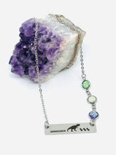 Load image into Gallery viewer, Mamasaur Birthstone Necklace with Three Babies (Stainless Steel)