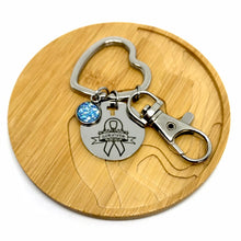 Load image into Gallery viewer, Prostate Cancer Survivor Research Keychain (Stainless Steel)