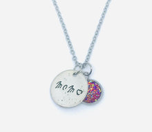 Load image into Gallery viewer, “Mom ❤️“ Necklace (Stainless Steel)