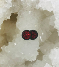 Load image into Gallery viewer, 8mm Merlot Druzy Studs