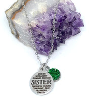 Load image into Gallery viewer, SISTER Word Collage 3-in-1 Necklace (Stainless Steel)