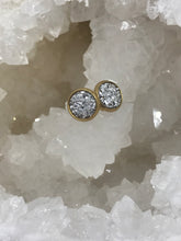 Load image into Gallery viewer, 8mm Silver Druzy Studs