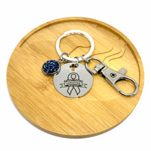 Load image into Gallery viewer, Colon Survivor Research Keychain (Stainless Steel)