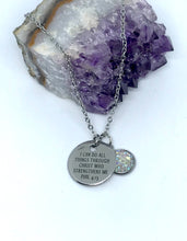 Load image into Gallery viewer, “I Can Do All Things Through Christ Who Strengthens Me” 3-in-1 Necklace (Stainless Steel)