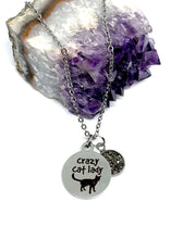 Load image into Gallery viewer, Crazy Cat Lady 3-in-1 Necklace (Stainless Steel)
