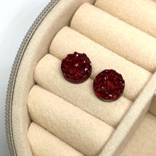 Load image into Gallery viewer, 10mm Merlot Druzy Studs