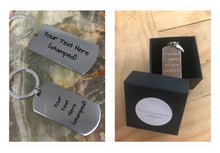 Load image into Gallery viewer, Custom Stamped Keychain (Stainless Steel)