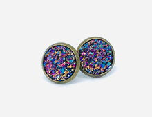 Load image into Gallery viewer, 10mm Fantasy Druzy Studs