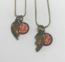 Load image into Gallery viewer, Shared Heart Mother-Daughter Necklace Set (Antique Bronze)
