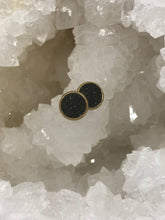 Load image into Gallery viewer, 8mm Black Druzy Studs