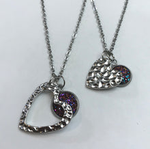 Load image into Gallery viewer, “One Love, One Heart” Mother-Daughter Necklace Set (Stainless Steel)