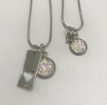 Load image into Gallery viewer, “Elegant Heart” Mother-Daughter Necklace Set (Stainless Steel)