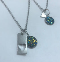 Load image into Gallery viewer, “Elegant Heart” Mother-Daughter Necklace Set (Stainless Steel)
