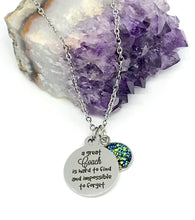 Load image into Gallery viewer, "A great Coach is hard to find and impossible to forget" 3-in-1 Necklace (Stainless Steel)