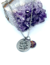 Load image into Gallery viewer, “Faith over Fear” 3-in-1 Necklace (Stainless Steel)