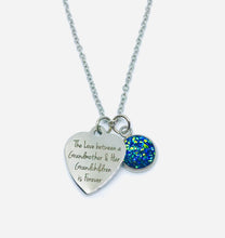Load image into Gallery viewer, “The Love Between a Grandmother and her Grandchildren is Forever” Necklace (Stainless Steel)