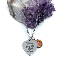 Load image into Gallery viewer, “Feathers Appear When Angels Are Near” 3-in-1 Necklace (Stainless Steel)