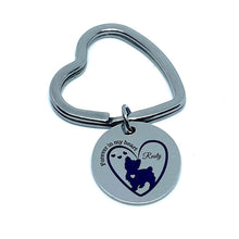 Load image into Gallery viewer, Personalized "Forever in my Heart" Memorial Dog Keychain