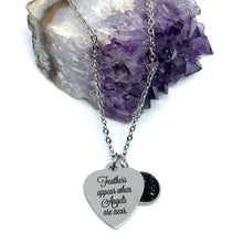 Load image into Gallery viewer, “Feathers Appear When Angels Are Near” 3-in-1 Necklace (Stainless Steel)