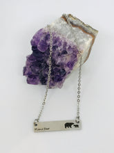 Load image into Gallery viewer, Mama Bear Necklace with One Cub (Stainless Steel)