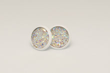 Load image into Gallery viewer, 10mm White Druzy Studs