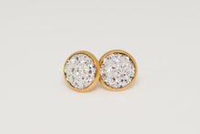 Load image into Gallery viewer, 10mm Silver Druzy Studs