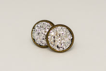 Load image into Gallery viewer, 10mm Silver Druzy Studs