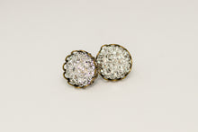 Load image into Gallery viewer, 10mm Silver Druzy Studs
