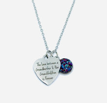 Load image into Gallery viewer, “The Love Between a Grandmother and her Grandchildren is Forever” Necklace (Stainless Steel)