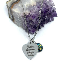 Load image into Gallery viewer, “Feathers Appear When Angels Are Near” 3-in-1 Necklace (Stainless Steel)