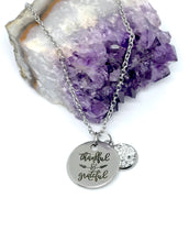 Load image into Gallery viewer, “Thankful & Grateful” 3-in-1 Necklace (Stainless Steel)