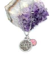 Load image into Gallery viewer, SISTER Word Collage 3-in-1 Necklace (Stainless Steel)