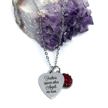 Load image into Gallery viewer, “Feathers Appear When Angels Are Near” 3-in-1 Necklace (Stainless Steel)