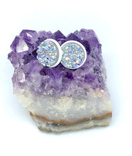 Load image into Gallery viewer, 12mm Frost Druzy Studs