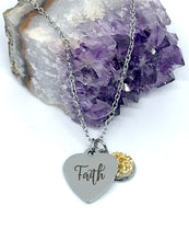 Load image into Gallery viewer, “Faith” 3-in-1 Necklace (Stainless Steel)