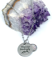 Load image into Gallery viewer, “Wander Fearlessly” 3-in-1 Necklace (Stainless Steel)