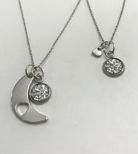 Load image into Gallery viewer, “Love You to the Moon and Back” Mother-Daughter Necklace Set (Stainless Steel)