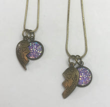 Load image into Gallery viewer, Shared Heart Mother-Daughter Necklace Set (Antique Bronze)
