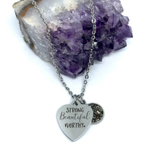 Load image into Gallery viewer, "Strong Beautiful Worthy" 3-in-1 Necklace (Stainless Steel)