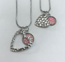 Load image into Gallery viewer, “One Love, One Heart” Mother-Daughter Necklace Set (Stainless Steel)