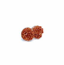 Load image into Gallery viewer, 8mm Pumpkin Spice Latte Druzy Studs