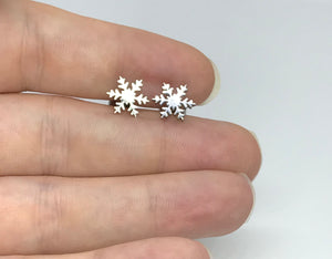 Small Snowflake Studs (Stainless Steel)