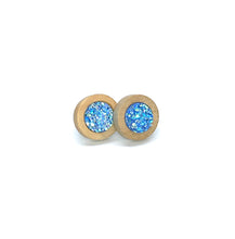 Load image into Gallery viewer, 8mm Sky Blue Druzy Studs