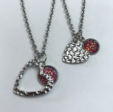 Load image into Gallery viewer, “One Love, One Heart” Mother-Daughter Necklace Set (Stainless Steel)