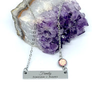 Load image into Gallery viewer, Family Necklace with One Birthstone (Stainless Steel)