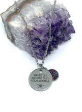 Load image into Gallery viewer, “Never let anyone dull your sparkle” 3-in-1 Necklace (Stainless Steel)