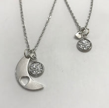 Load image into Gallery viewer, “Love You to the Moon and Back” Mother-Daughter Necklace Set (Stainless Steel)