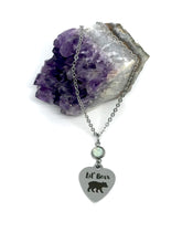 Load image into Gallery viewer, Lil’ Bear Birthstone Necklace (Stainless Steel)