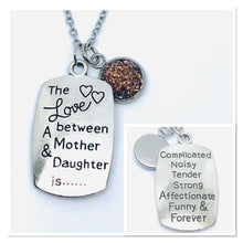 Load image into Gallery viewer, “The Love Between a Mother and Daughter is...” 3-in-1 Necklace (Stainless Steel)